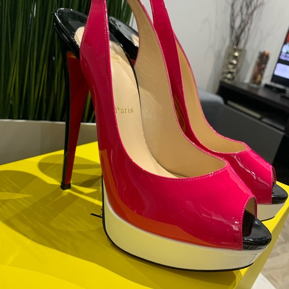 Christian louboutin lady peep toe colorblock - Picture 3 of 5